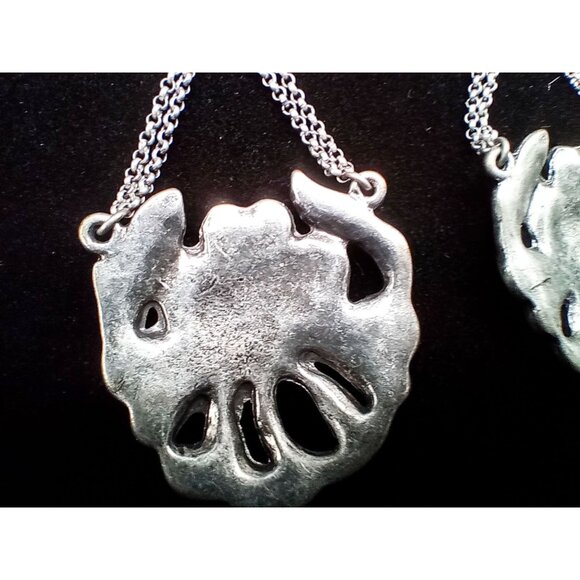 Vintage Silvertone Chain Drop Earrings Black Rhinestone Statement Dangle Gothic - Picture 3 of 14